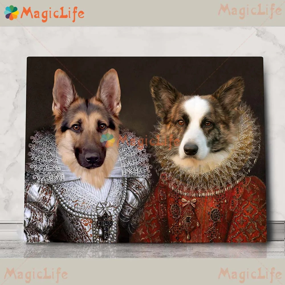 Custom 2 pets  Vintage Royal Poster