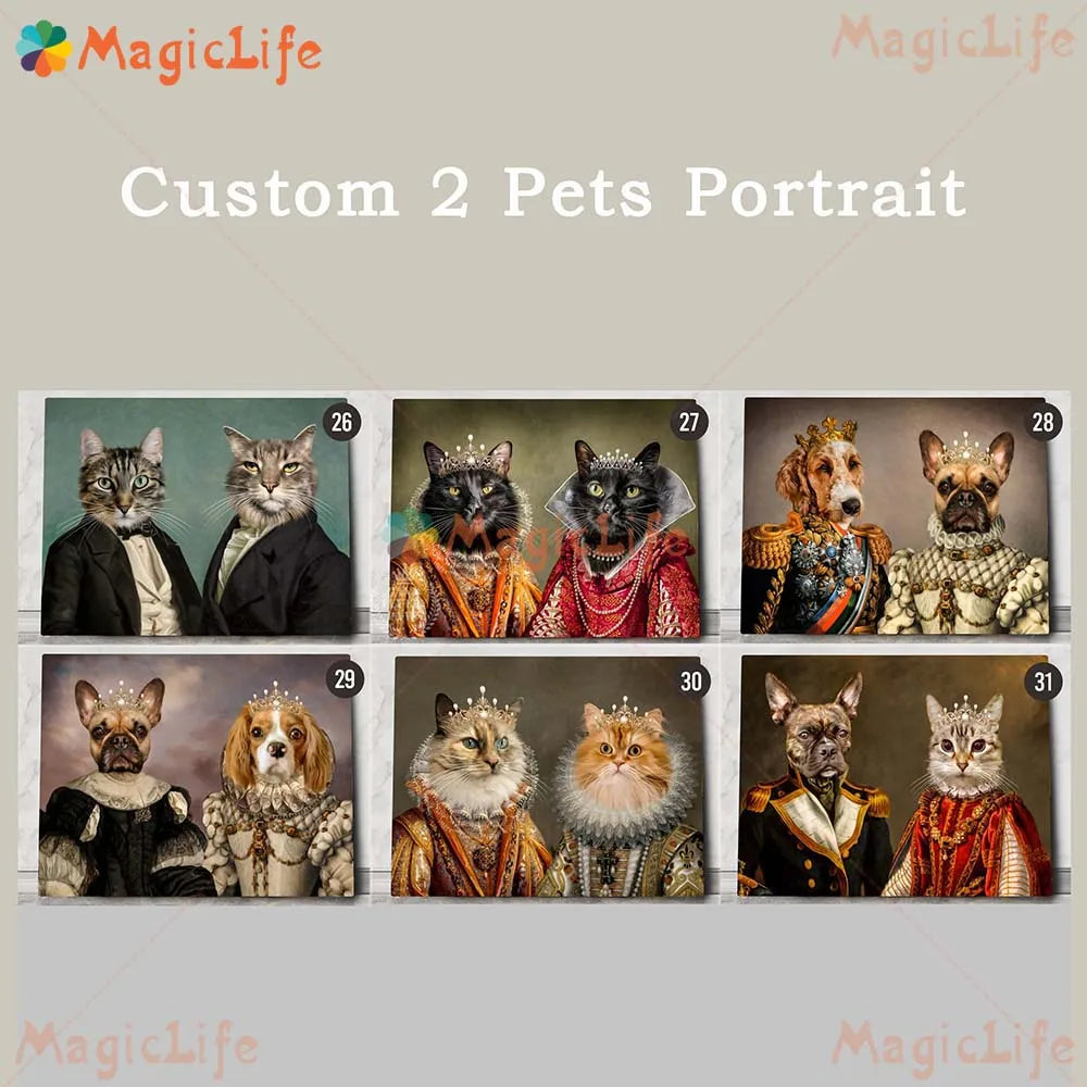 Custom 2 pets  Vintage Royal Poster
