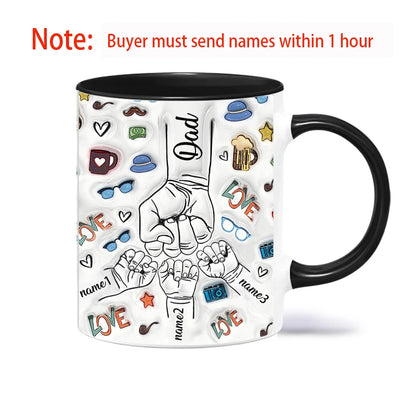 Personalized Dad & Kids Name Mug