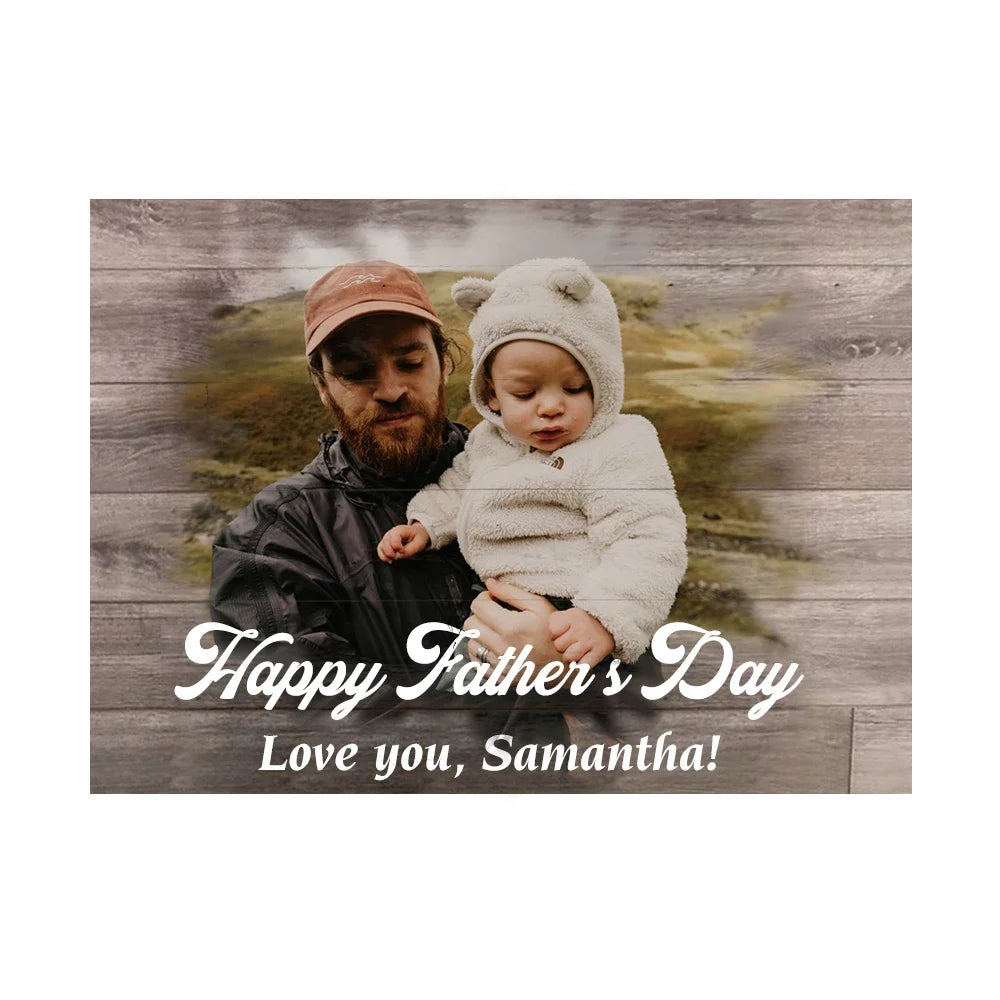 Custom Photo Printed on Wood Slice Art