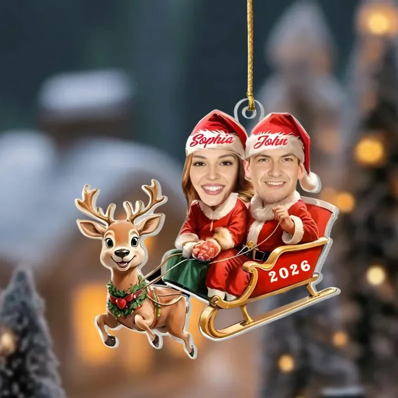 2D Custom Photo Christmas Ornament