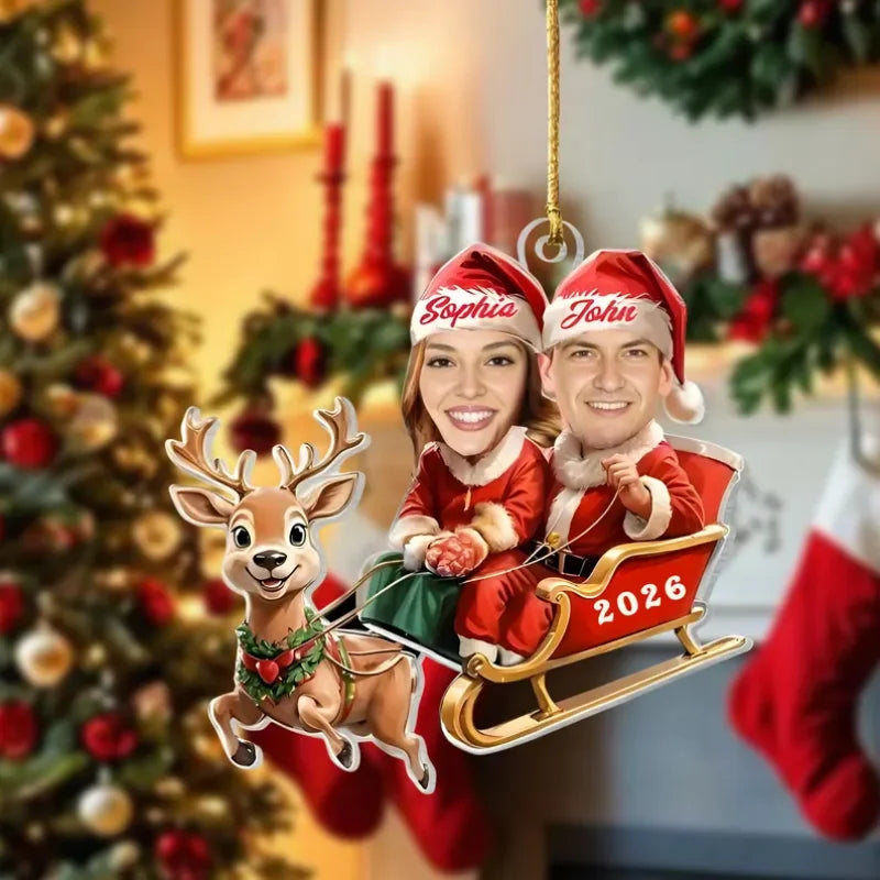 2D Custom Photo Christmas Ornament