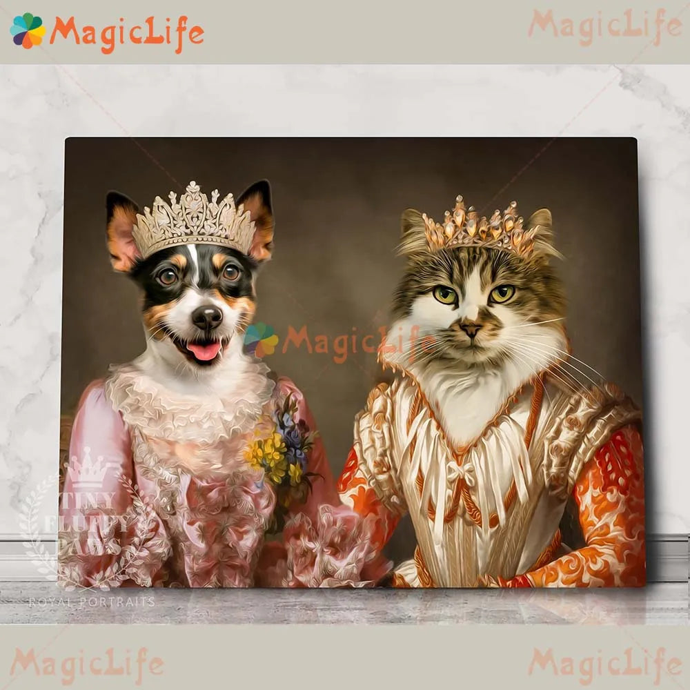 Custom 2 pets  Vintage Royal Poster