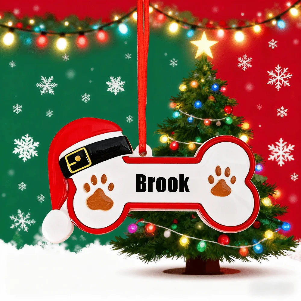 Personalized Dog Name Christmas Ornament