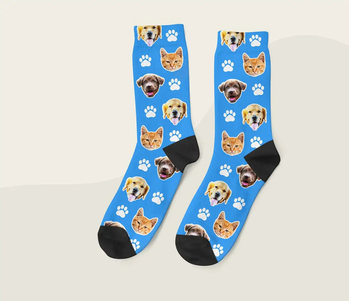 Custom Dog or Cat Photo Socks