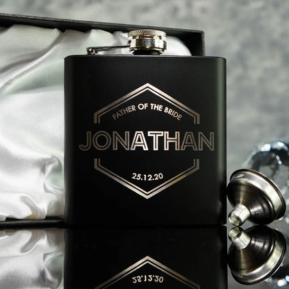 Personalized Name Hip Flask Set