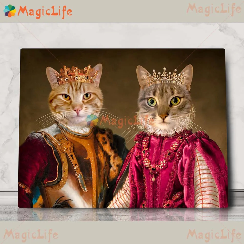 Custom 2 pets  Vintage Royal Poster