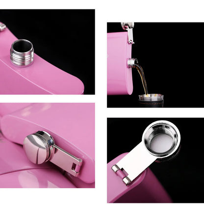 Personalized Name 6oz Pink Hip Flask
