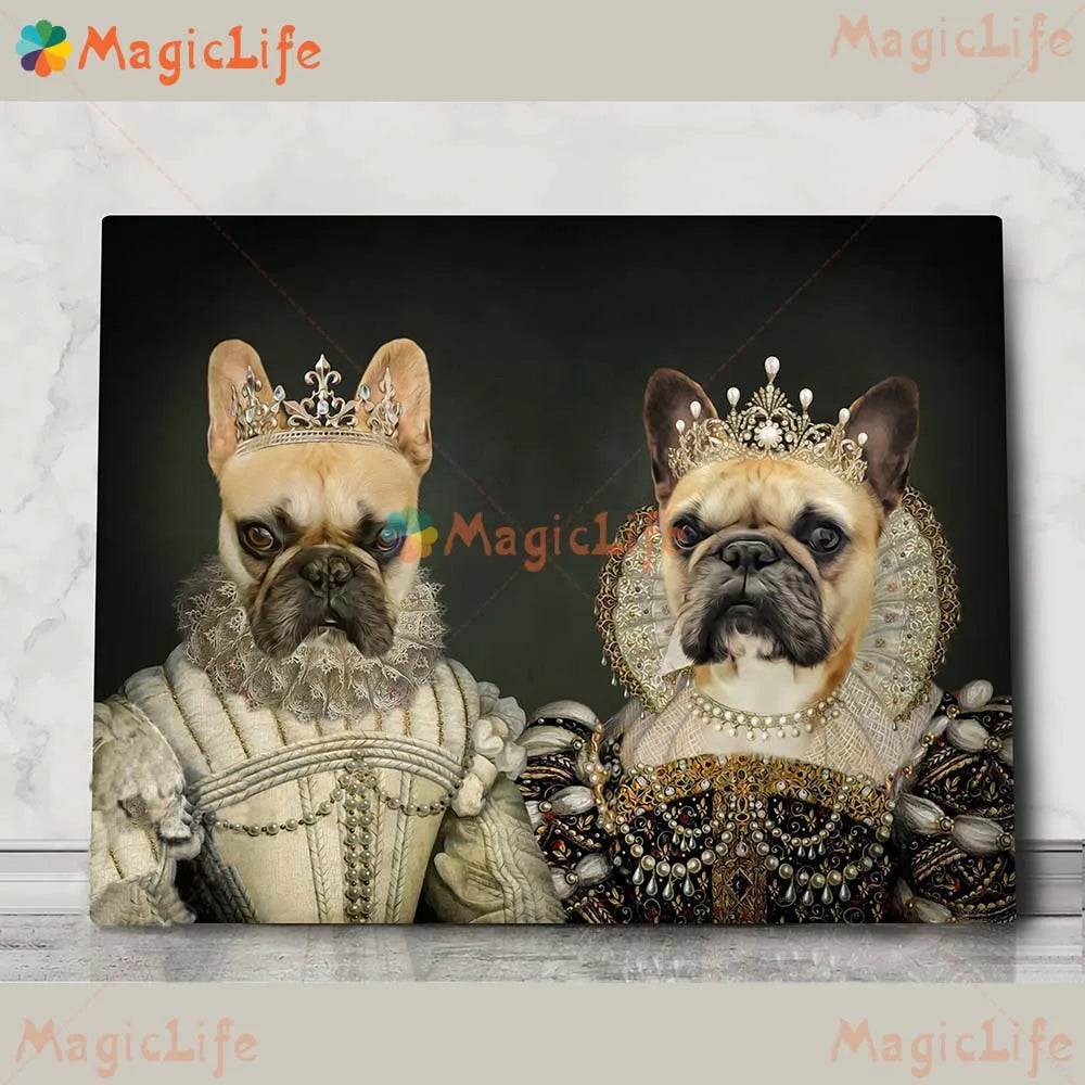 Custom 2 pets  Vintage Royal Poster