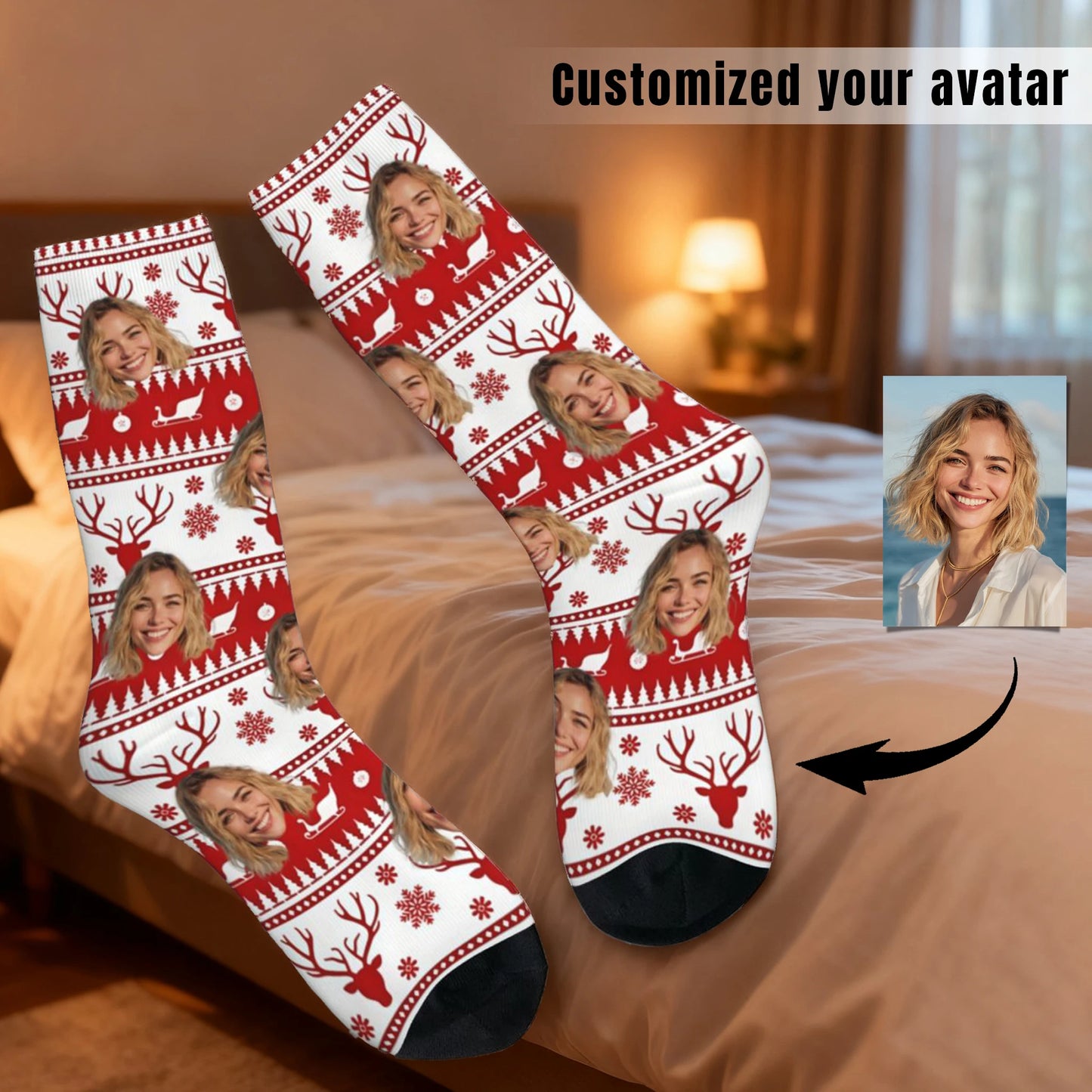 Custom Face Christmas Socks