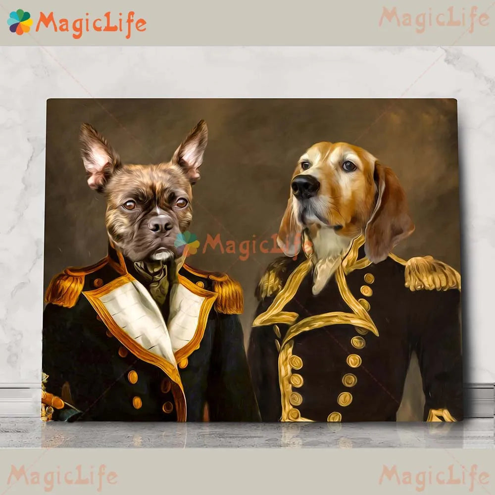 Custom 2 pets  Vintage Royal Poster