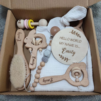 Personalized 8 Piece Baby Gift Box