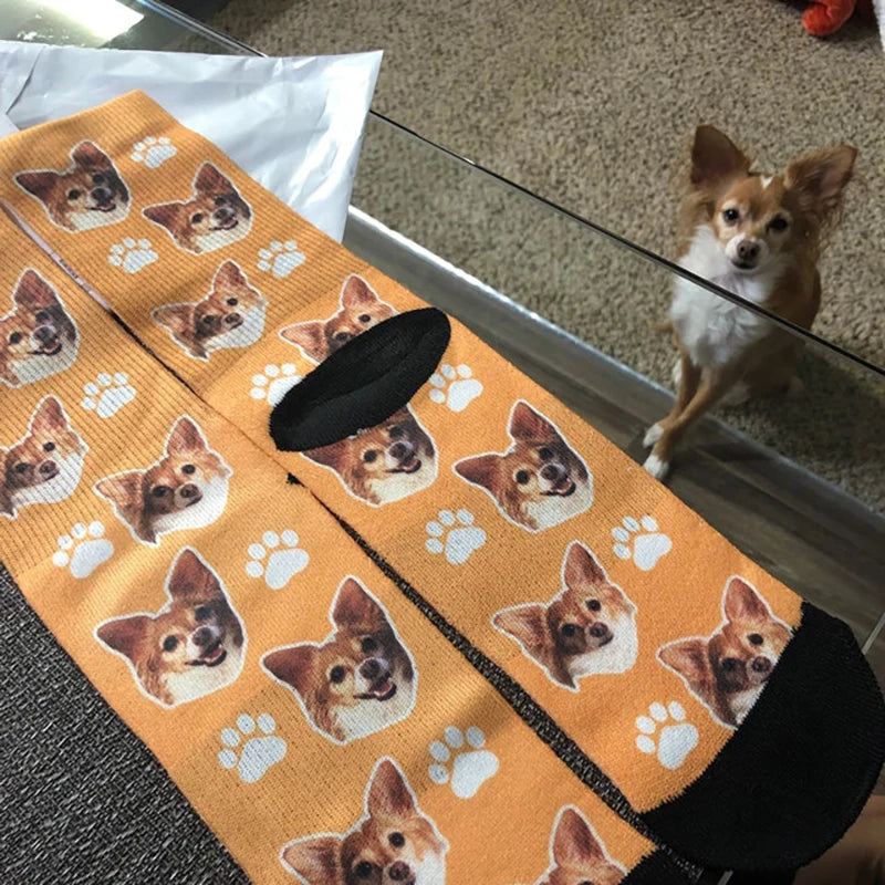 Custom Dog or Cat Photo Socks