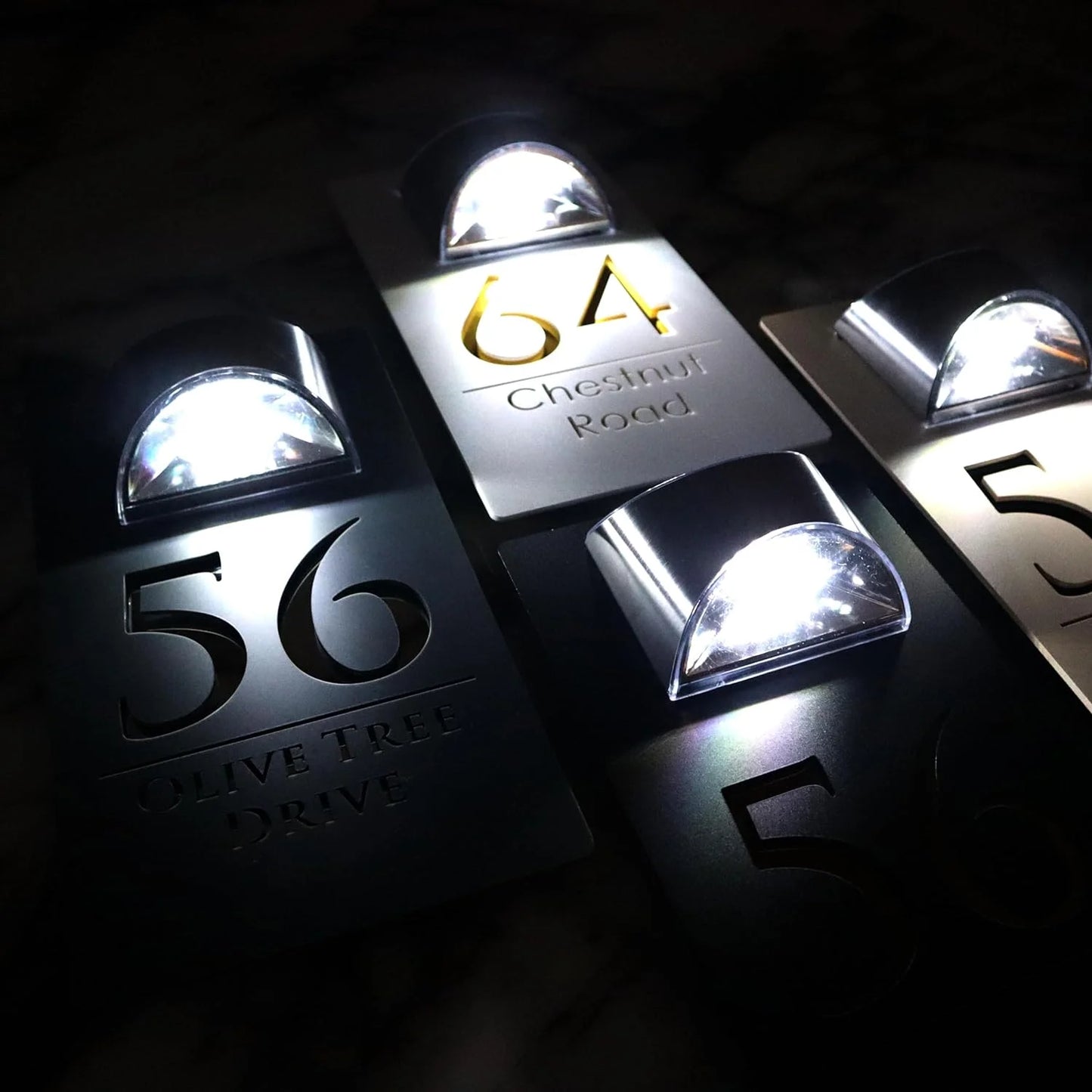 Personalized Solar LED House Number Sign