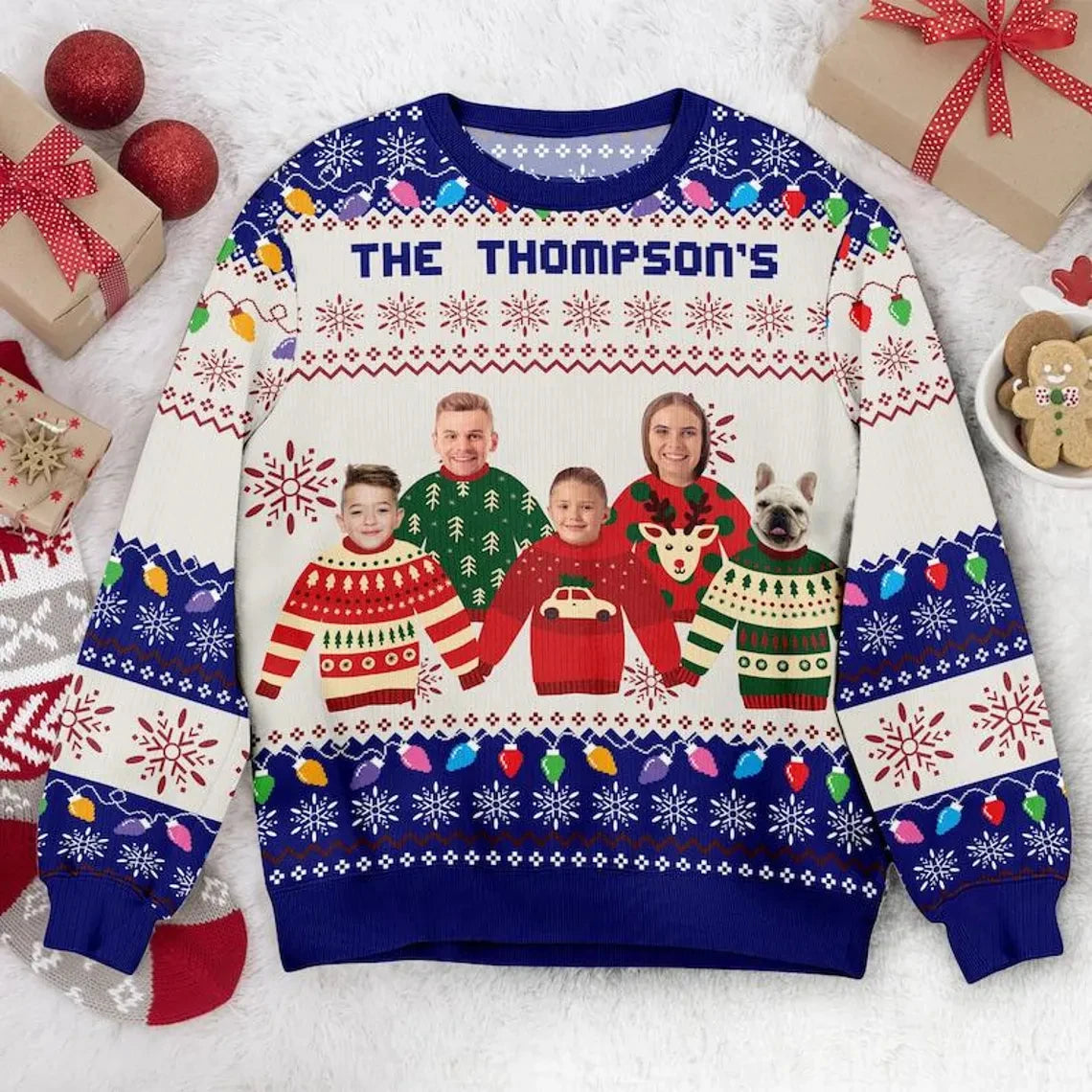 Customized Photo Characters/Pets Funny Christmas Sweater