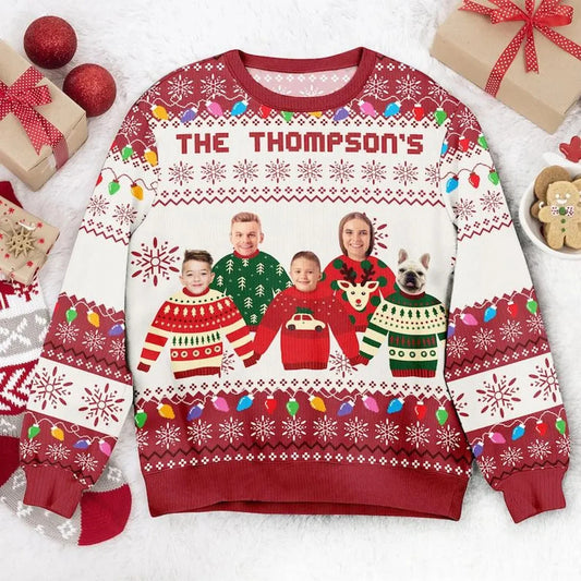 Customized Photo Characters/Pets Funny Christmas Sweater
