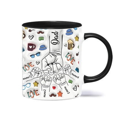 Personalized Dad & Kids Name Mug