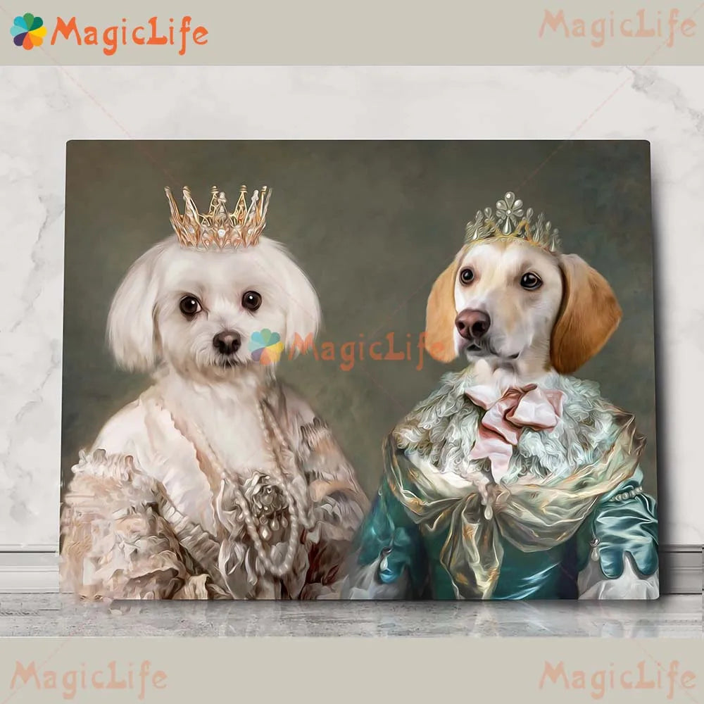 Custom 2 pets  Vintage Royal Poster