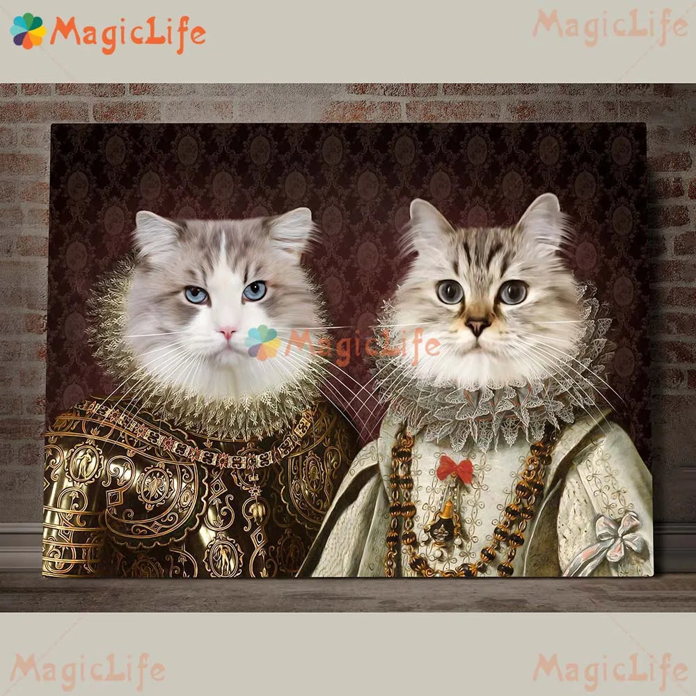 Custom 2 pets  Vintage Royal Poster