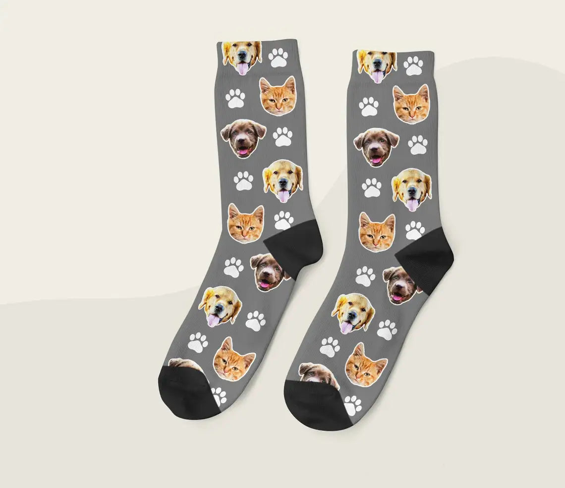 Custom Dog or Cat Photo Socks