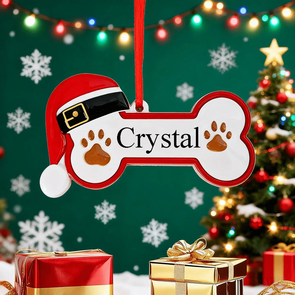 Personalized Dog Name Christmas Ornament