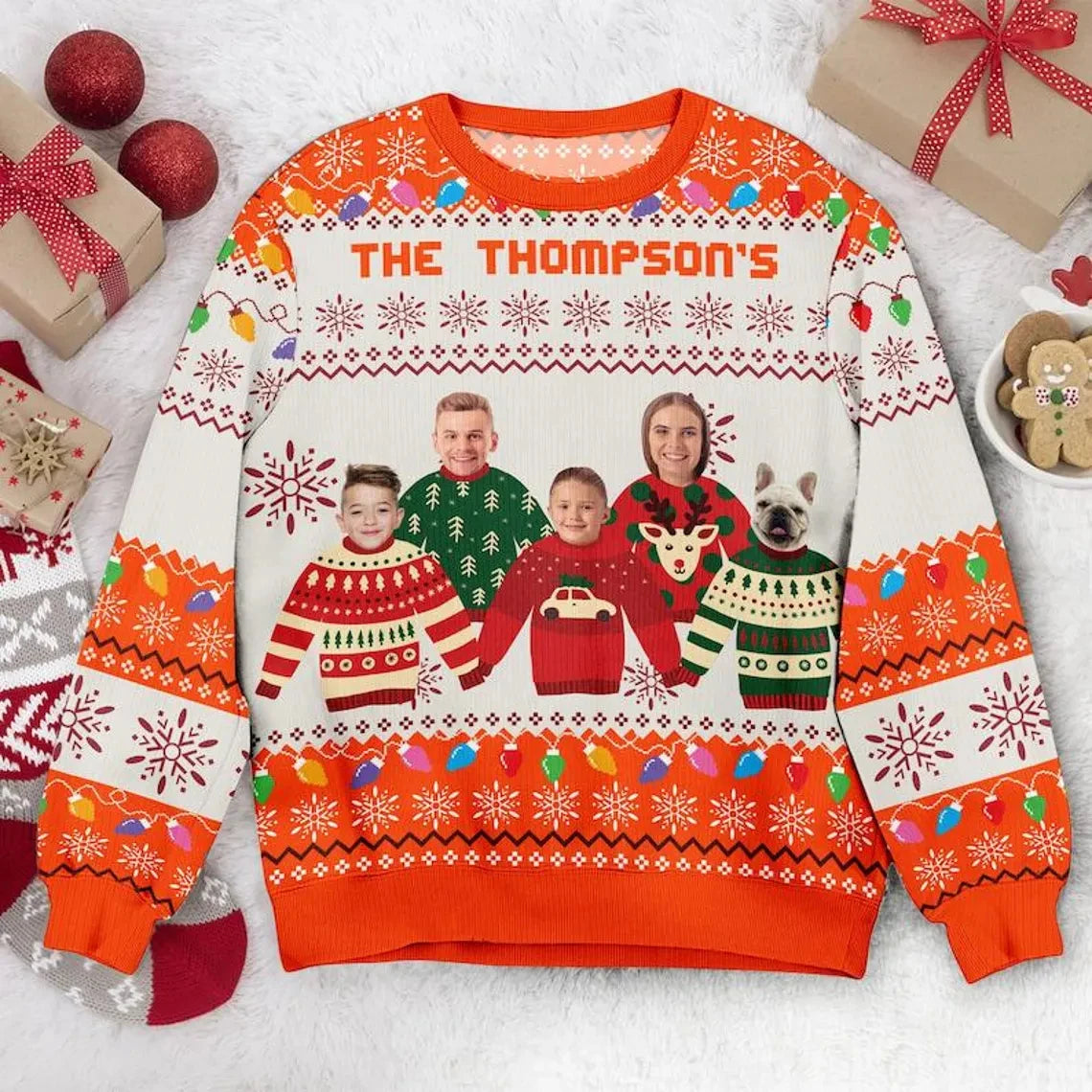 Customized Photo Characters/Pets Funny Christmas Sweater