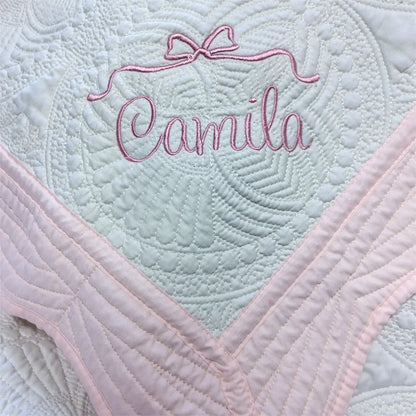 Personalized Name Embroidered Soft Cotton Baby Blanket