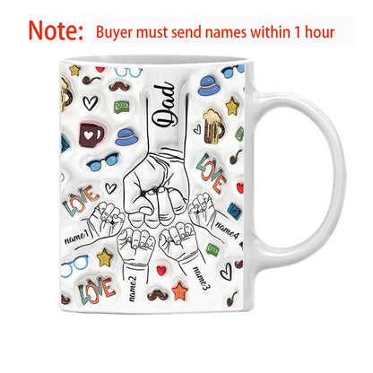 Personalized Dad & Kids Name Mug