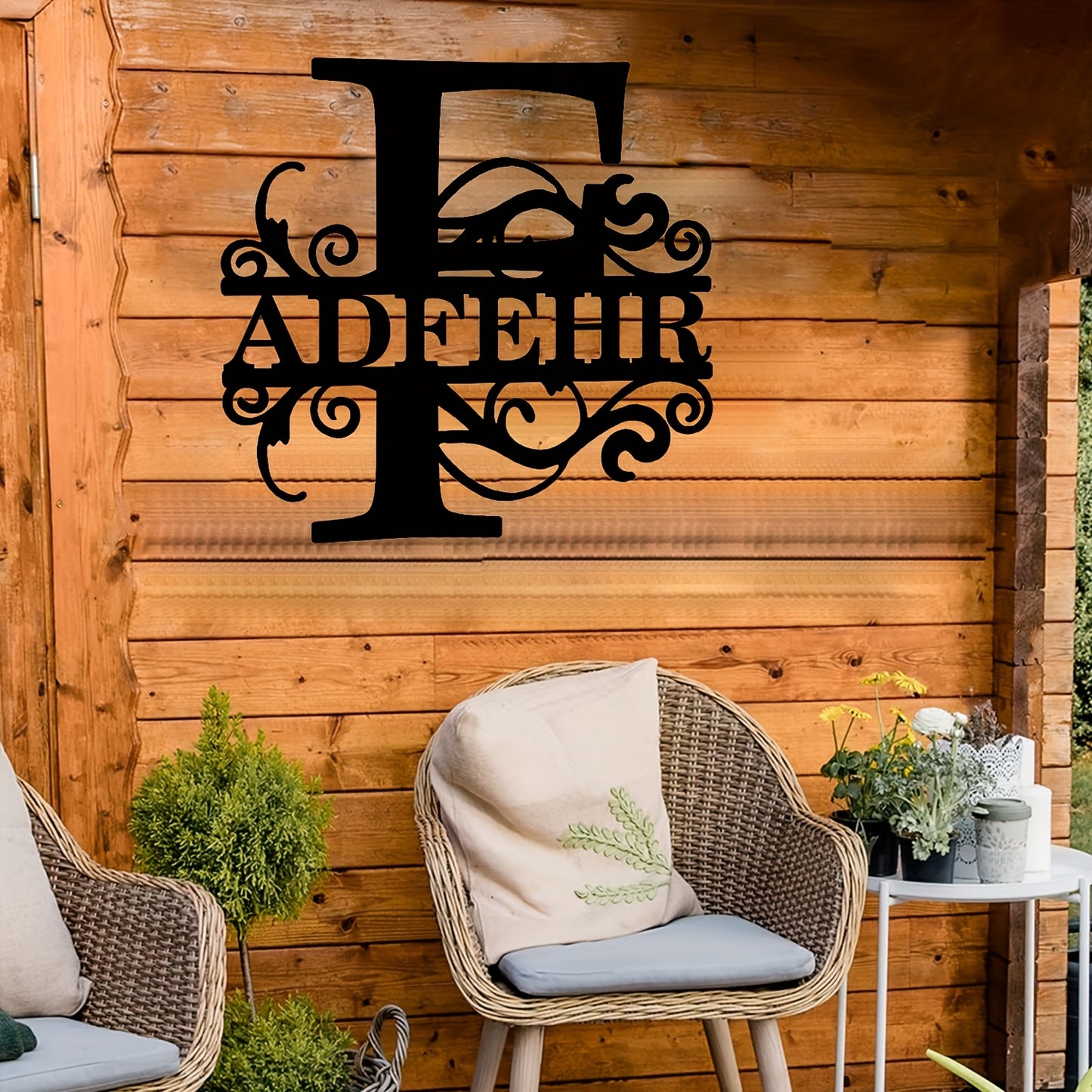 Personalized Metal Name Sign Wall Art - Custom Lettered