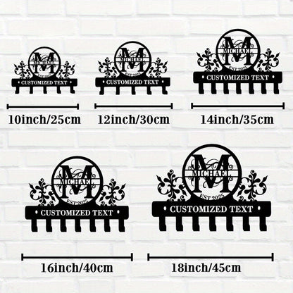 Personalized Vintage Metal Key Holder– Custom Name & Text
