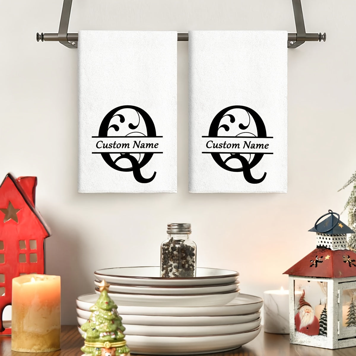 Personalized Name Kitchen Towels - 2pcs