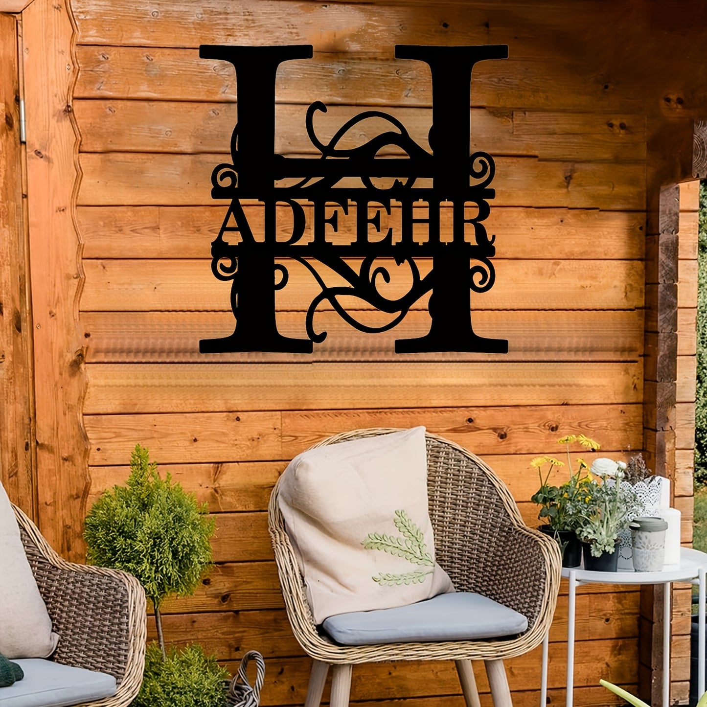 Personalized Metal Name Sign Wall Art - Custom Lettered