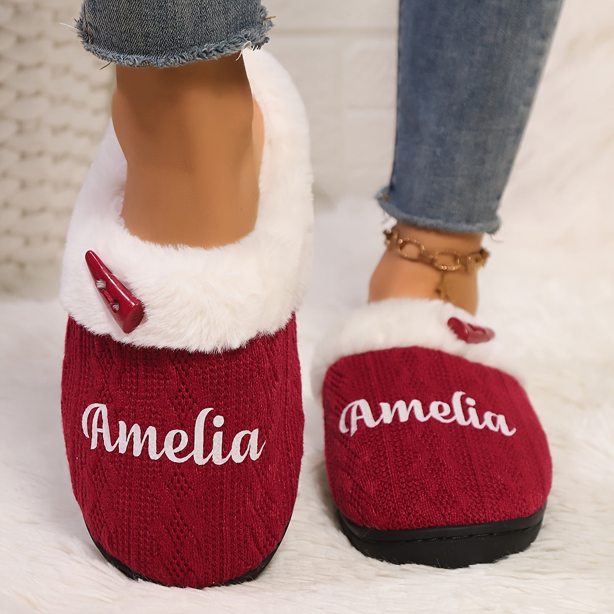 Customizable Name, Women's Slippers