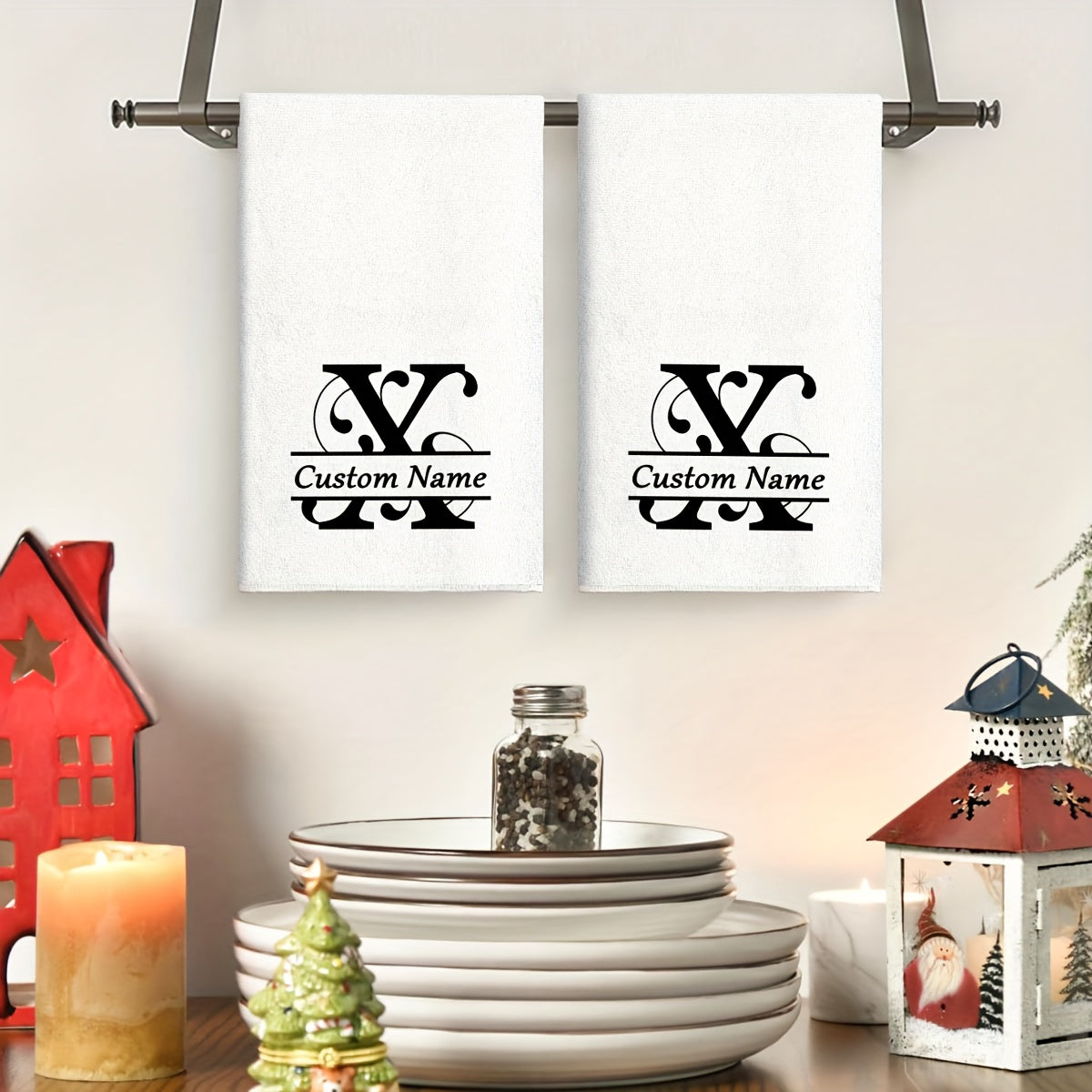 Personalized Name Kitchen Towels - 2pcs