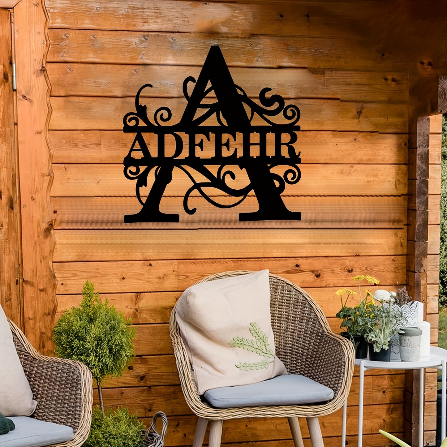 Personalized Metal Name Sign Wall Art - Custom Lettered