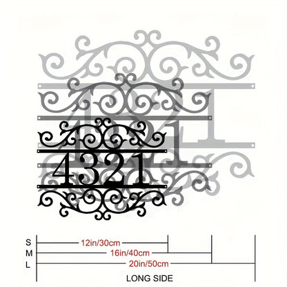 Vintage Style Custom Metal Address  Number Sign