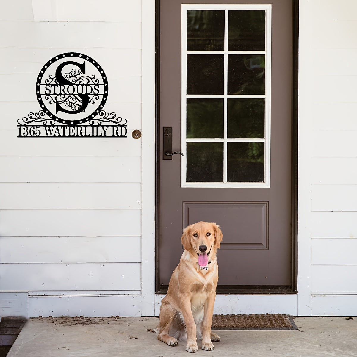 Personalized Metal House Number Sign