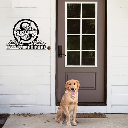 Personalized Metal House Number Sign