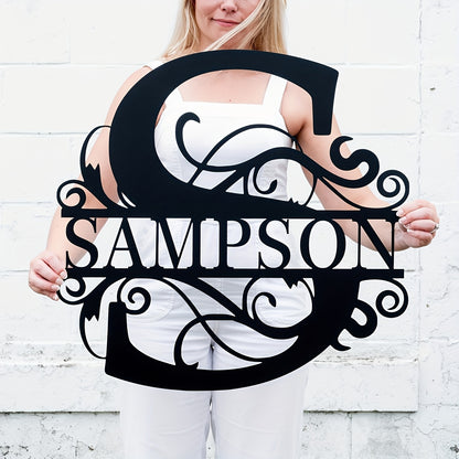 Personalized Metal Name Sign Wall Art - Custom Lettered