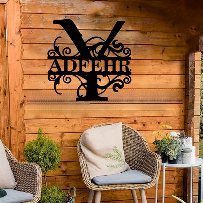 Personalized Metal Name Sign Wall Art - Custom Lettered