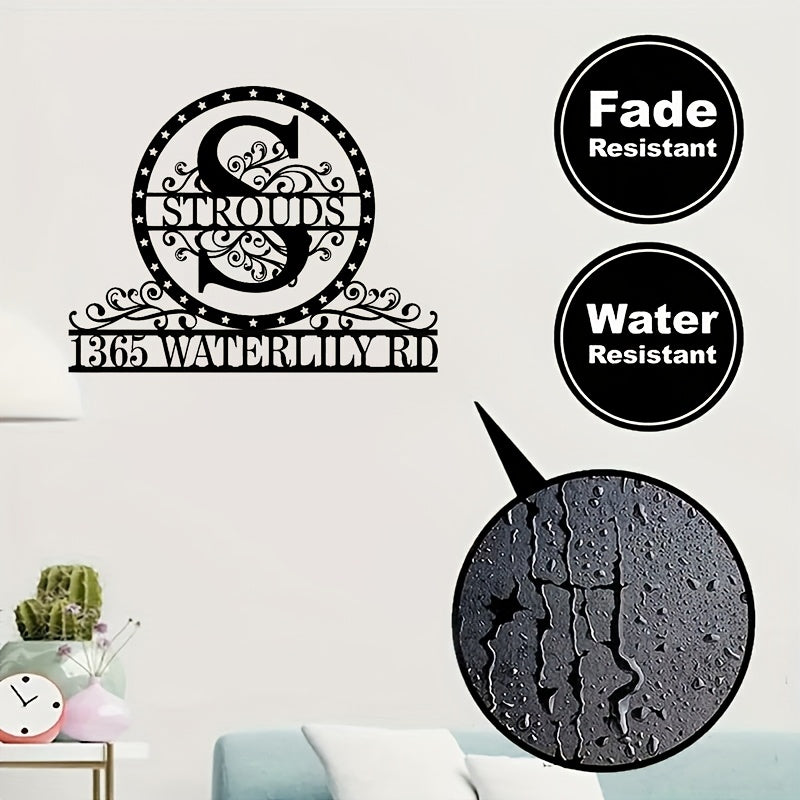 Personalized Metal House Number Sign