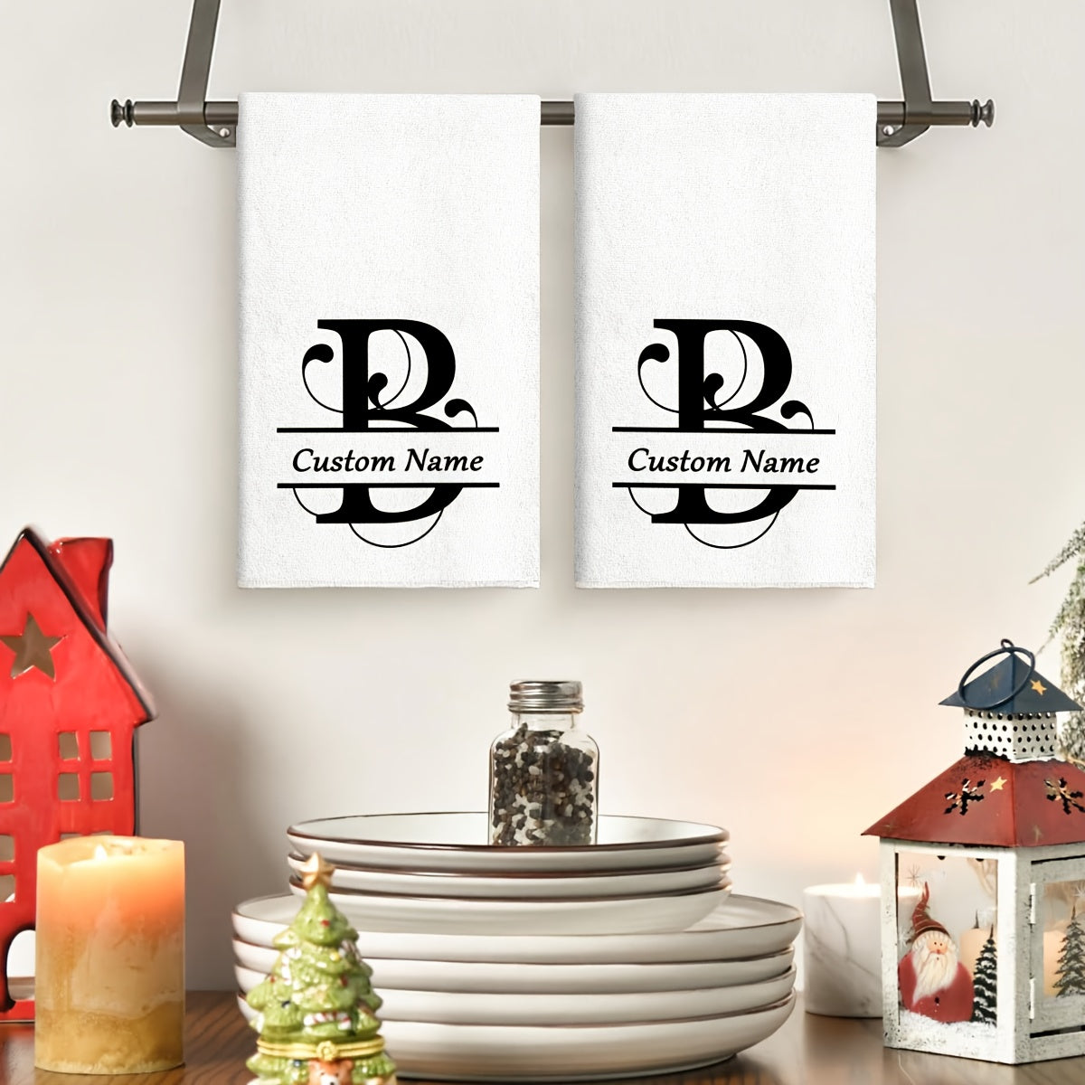 Personalized Name Kitchen Towels - 2pcs