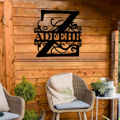 Personalized Metal Name Sign Wall Art - Custom Lettered