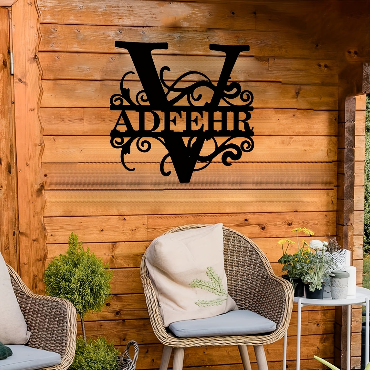 Personalized Metal Name Sign Wall Art - Custom Lettered