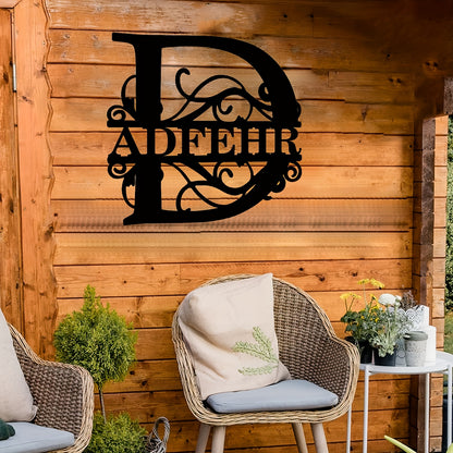 Personalized Metal Name Sign Wall Art - Custom Lettered